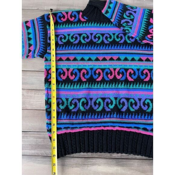 Vintage Adele Made in USA Knit Multi-colored Sweater Size Medium - Picture 6 of 6